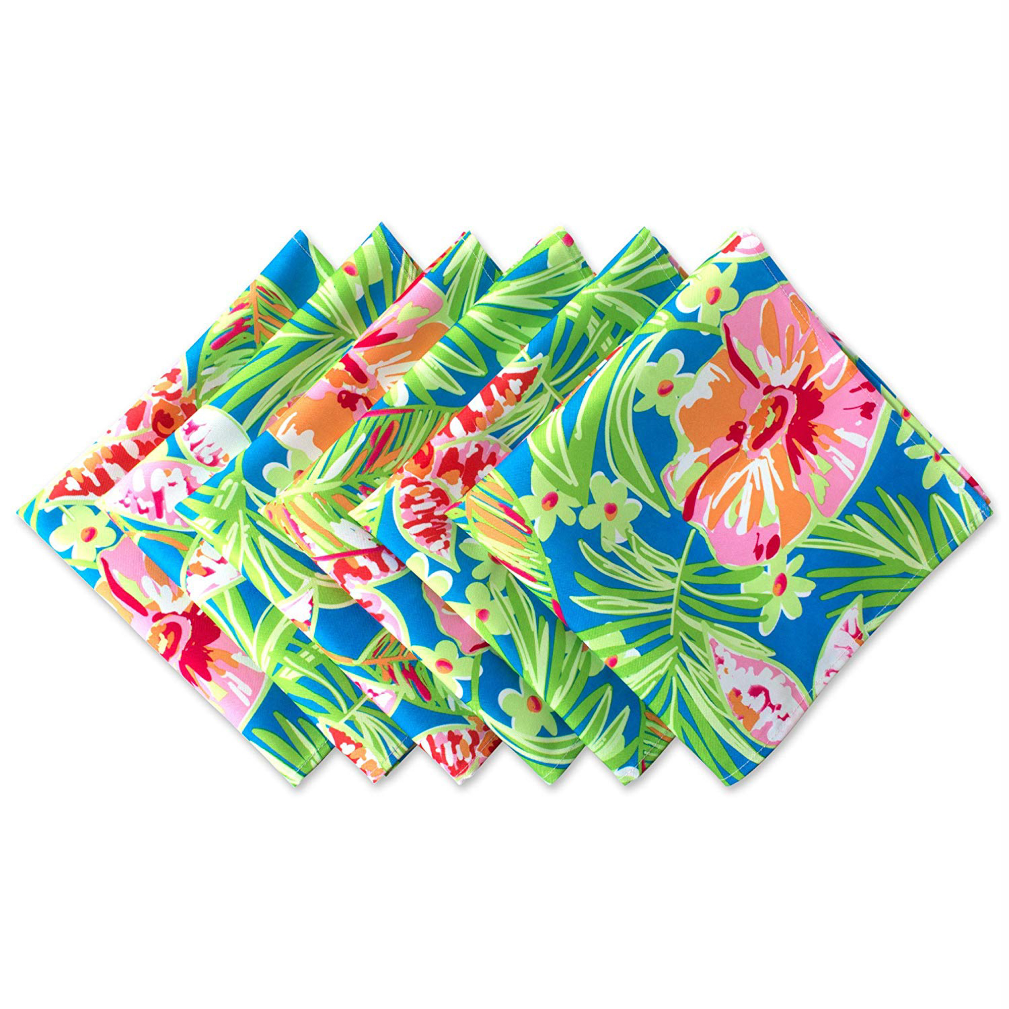 Design Imports DII Summer Floral Print Outdoor Napkin (Set of 6)