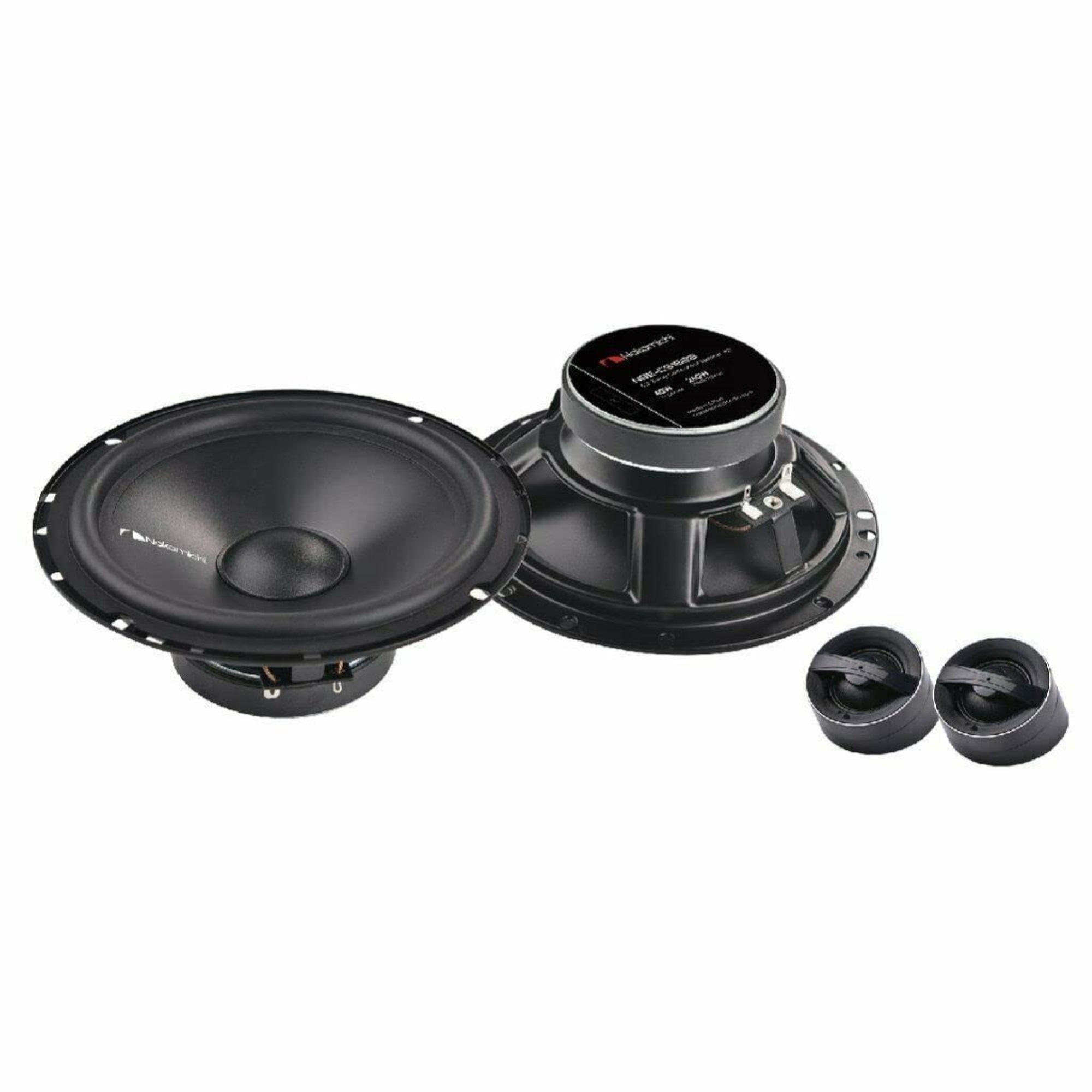 Nakamichi 6.5-in 2-Way Speaker System with Silk Dome Tweeter & Grills & Injection Molded Polypropylene Cone
