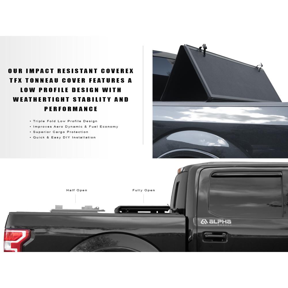 Lilola Home Armordillo1997-2003 Ford F-150 CoveRex TFX Series Folding Truck Bed Tonneau Cover (6.5' Bed)