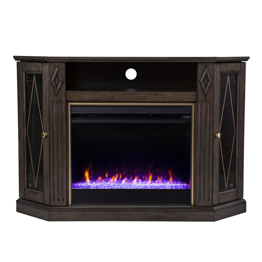 Southern Enterprise Austindale Color Changing Fireplace with Media Storage