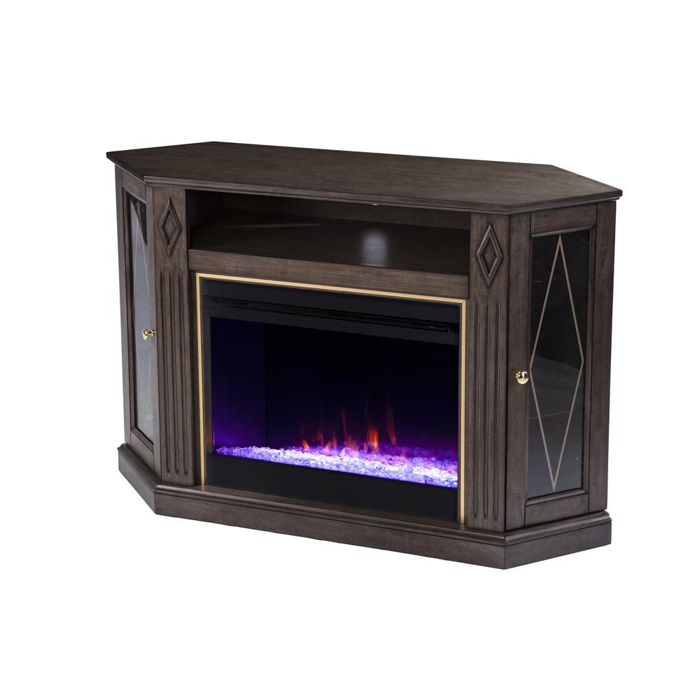 Southern Enterprise Austindale Color Changing Fireplace with Media Storage