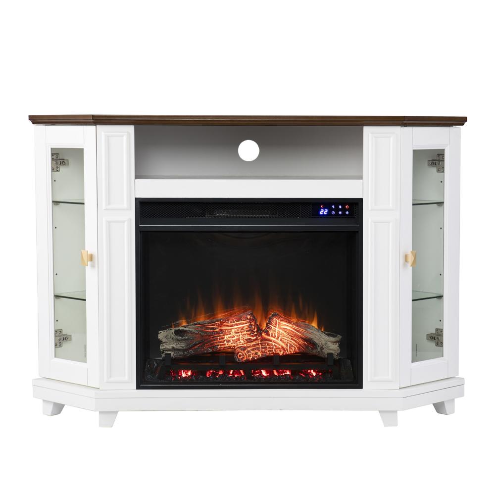Southern Enterprise Dilvon Touch Screen Electric Media Fireplace with Storage