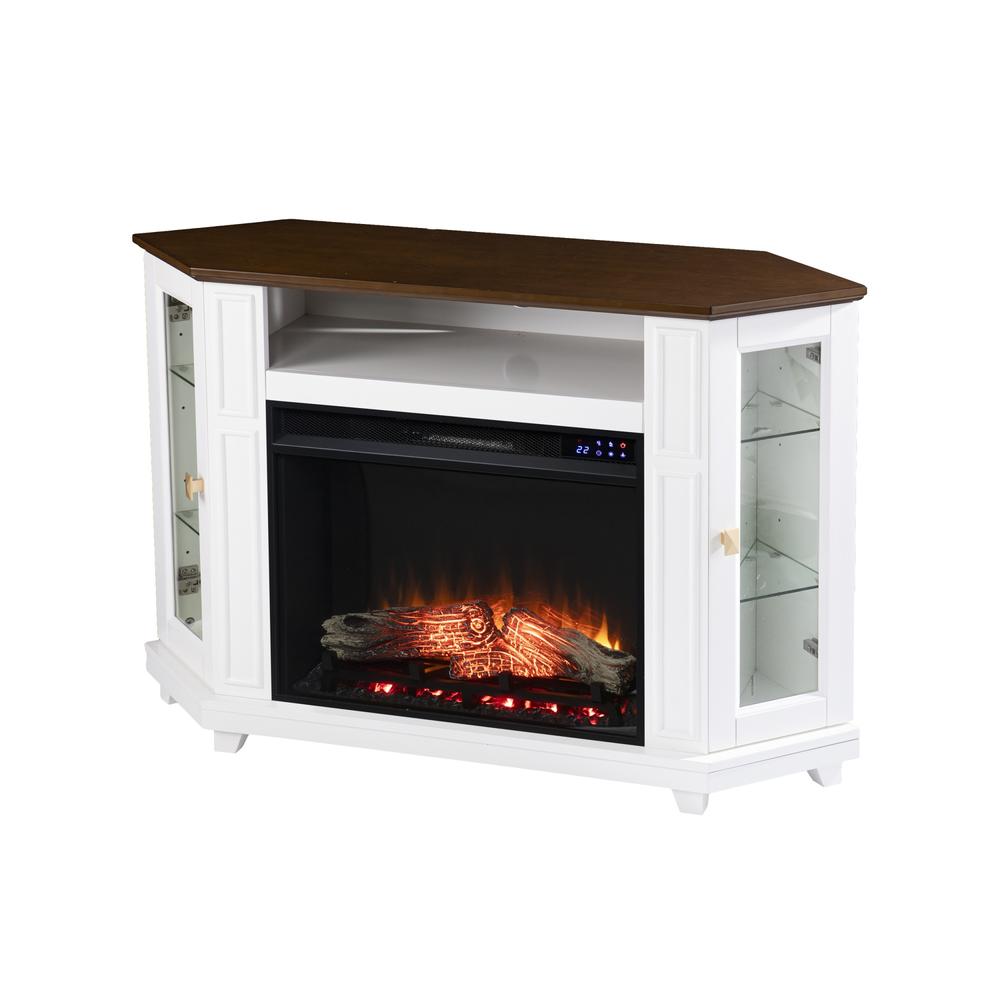 Southern Enterprise Dilvon Touch Screen Electric Media Fireplace with Storage