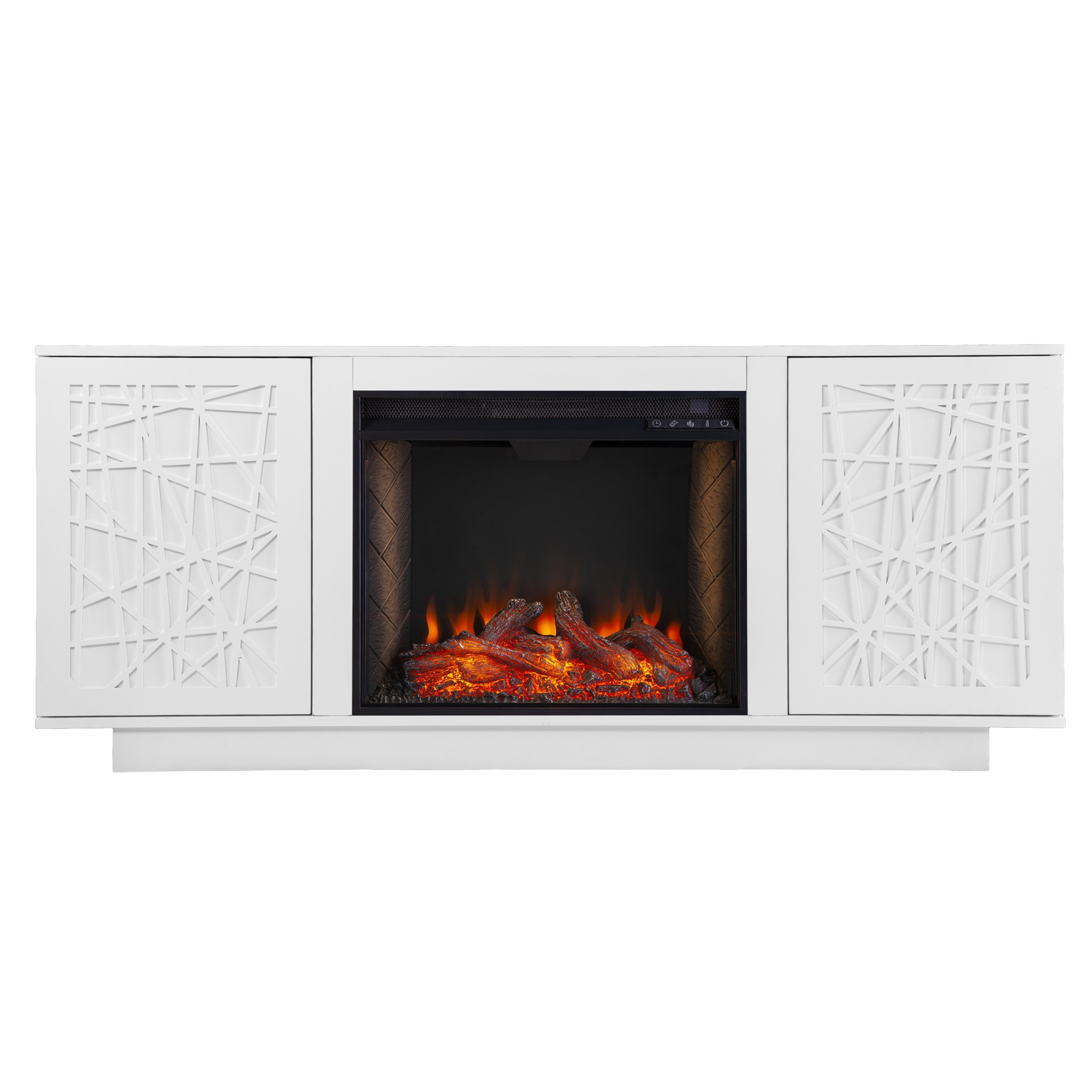 Southern Enterprise Delgrave Smart Fireplace with Media Storage