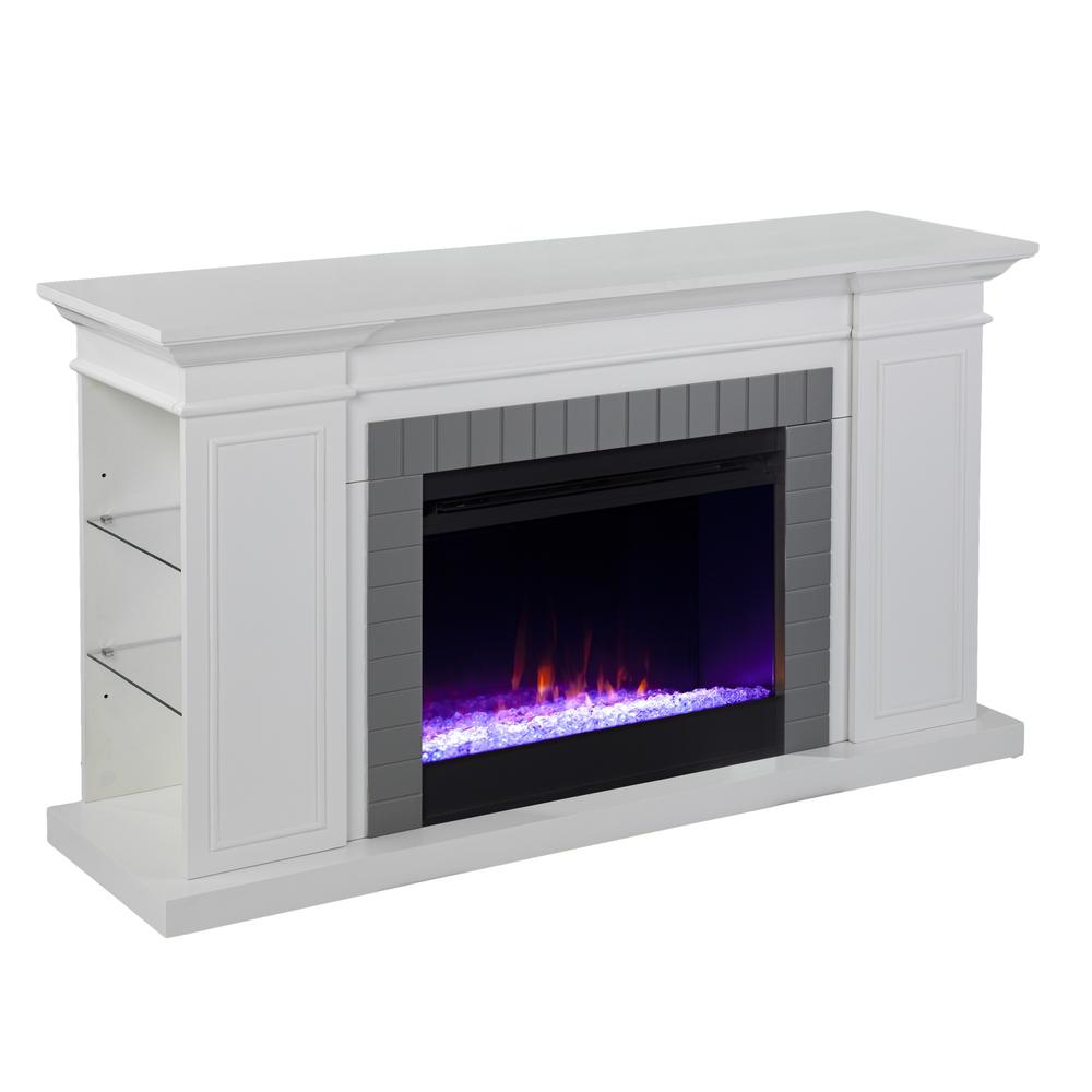 Southern Enterprise Rylana Bookcase Color Changing Fireplace