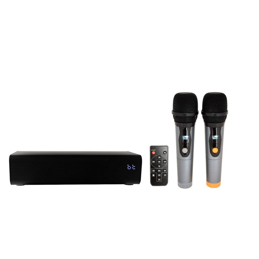 VocoPro 50W All-in-One Bluetooth Karaoke System with Two UHF Wireless Microphones