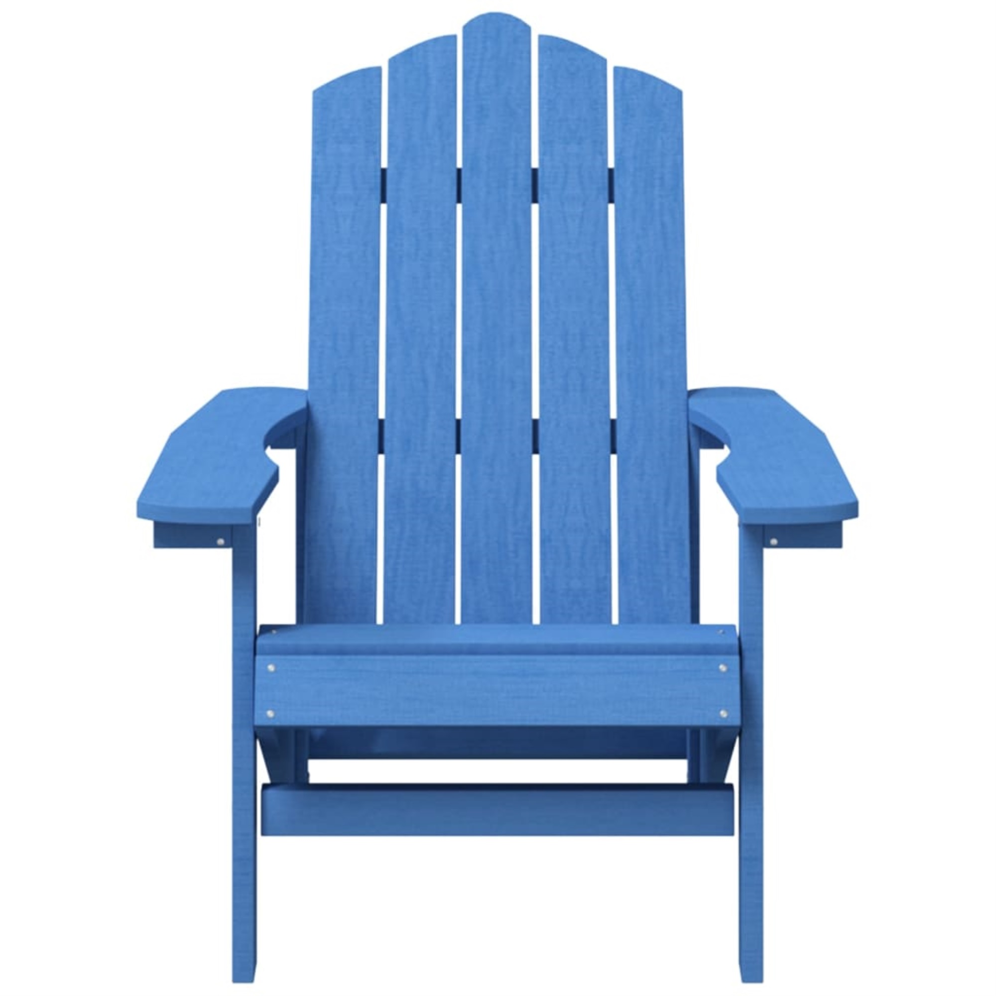 vidaXL Patio Adirondack Chairs with Table HDPE Aqua Blue Blue