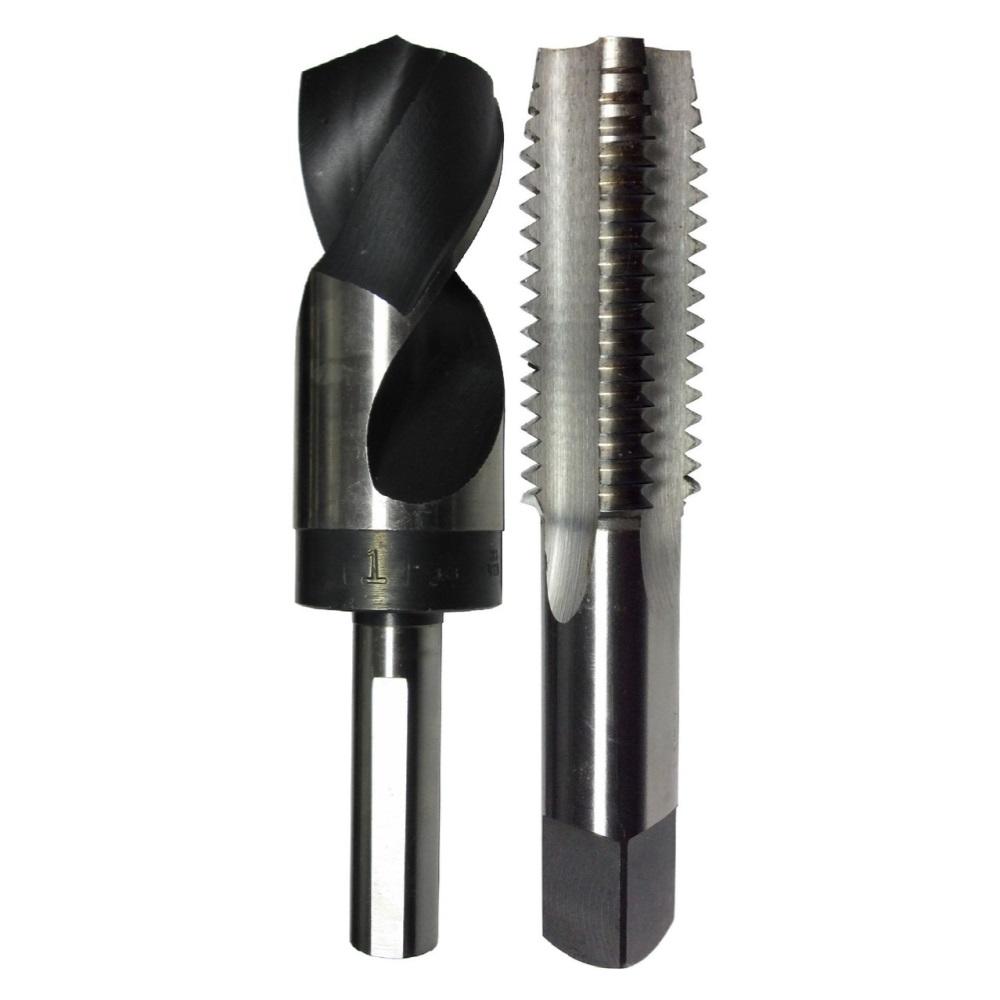 Drill America m22 X 1.5 HSS Plug Tap and matching 20.50mm HSS 1/2" Shank Drill Bit in plastic pouch