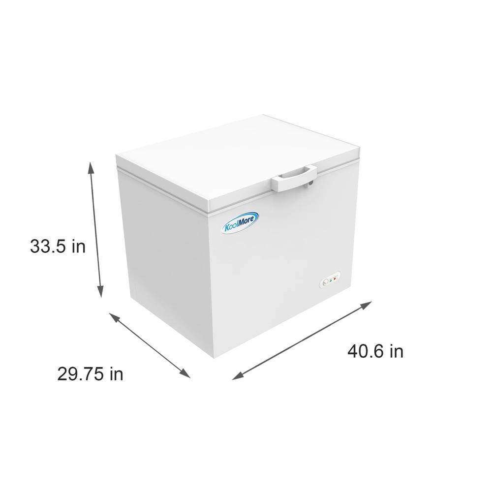 KoolMore - SCF-9C Commercial Deep Chest Freezer with Wire Basket, 10 cu. ft.