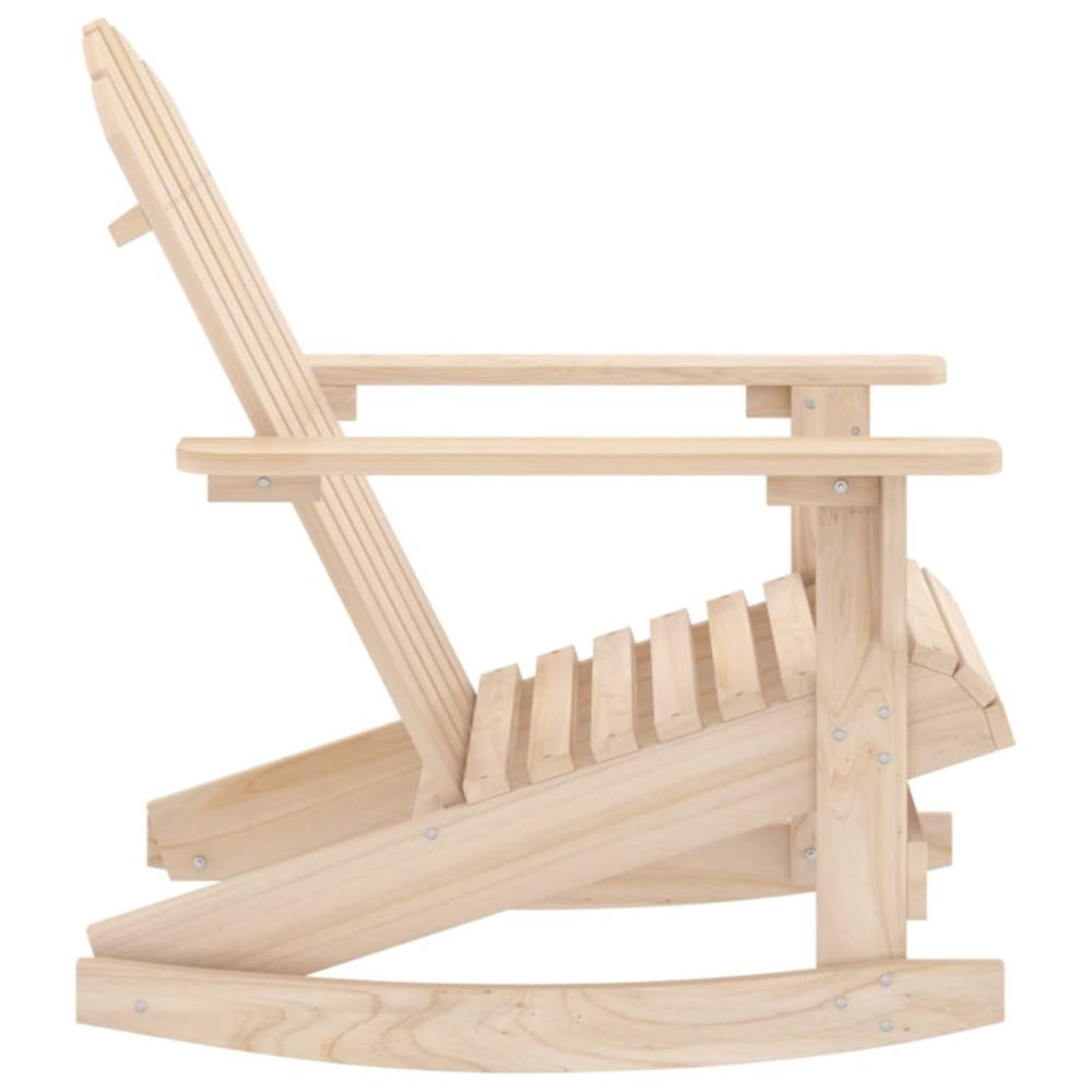 vidaXL Patio Adirondack Rocking Chair Solid Fir Wood Brown
