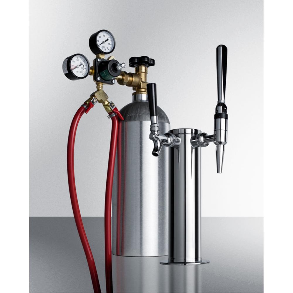 Summit Built-in commercially approved dual tap combo cold brew and nitro coffee kegerator in stainless steel