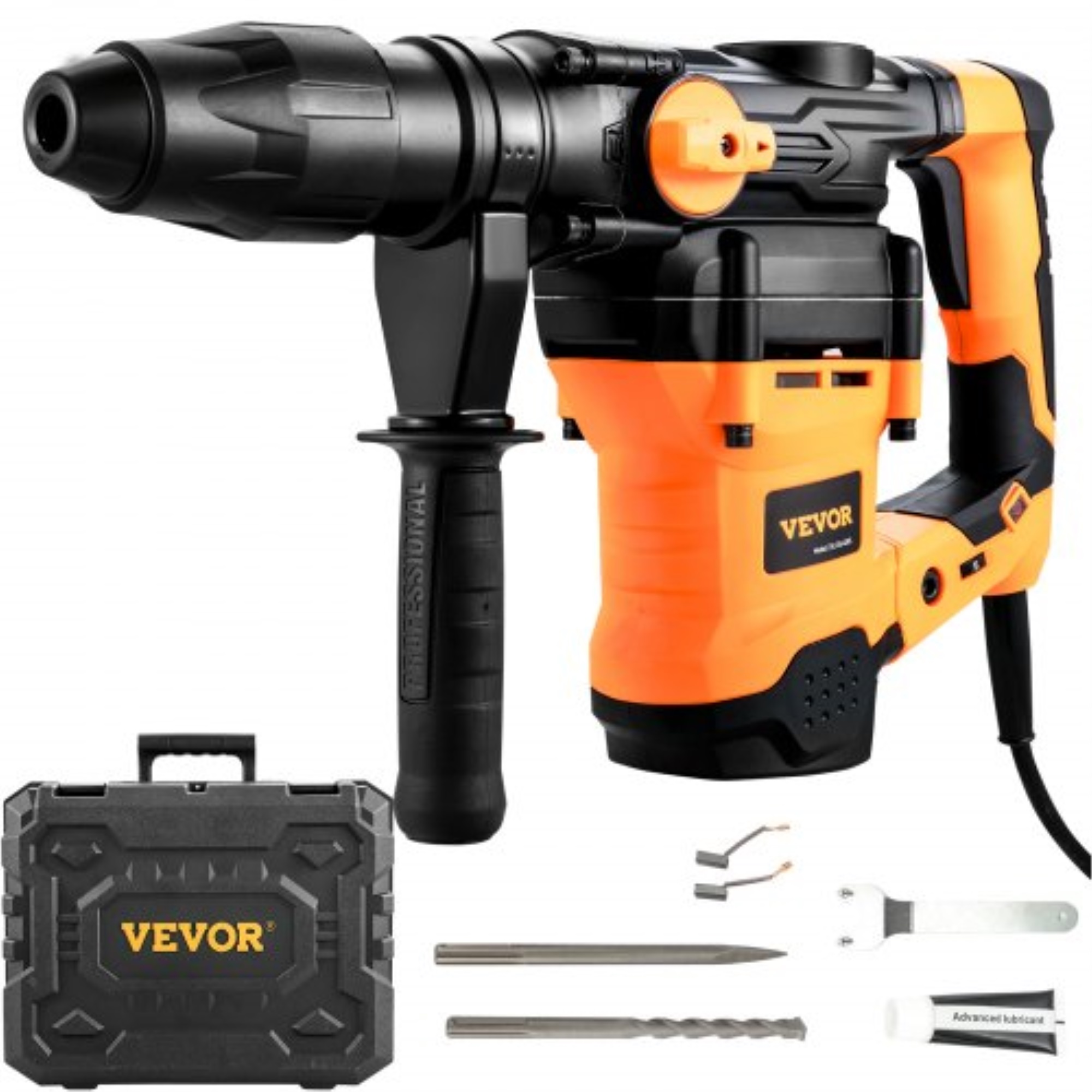 VEVOR Rotary Hammer Drill Corded Drills 19/16" 3 Modes SDSMAX Chipping Hammers