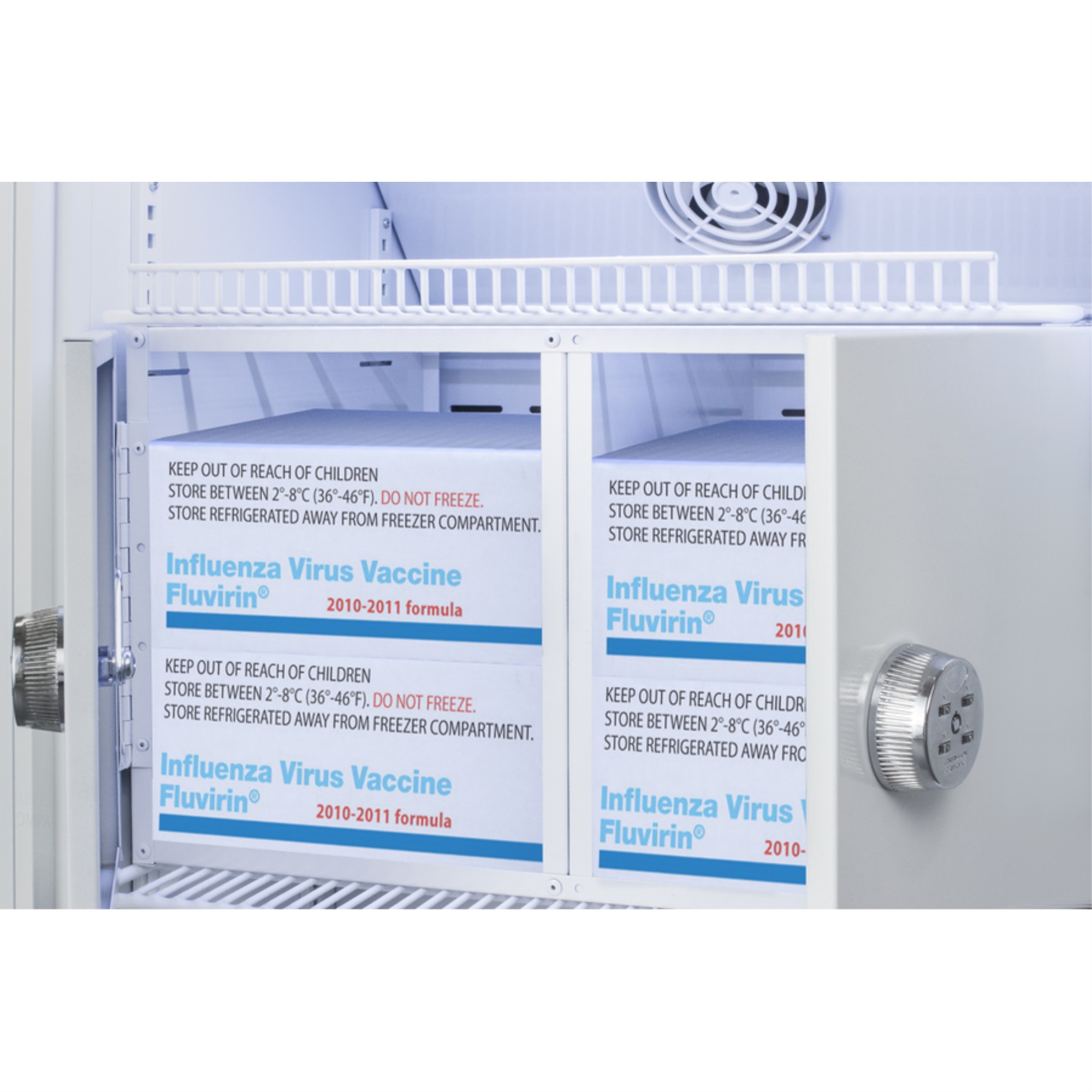 AccuCold Pharma-Vac Performance Series 15 cu.ft. all-refrigerator with glass door and internal lockers