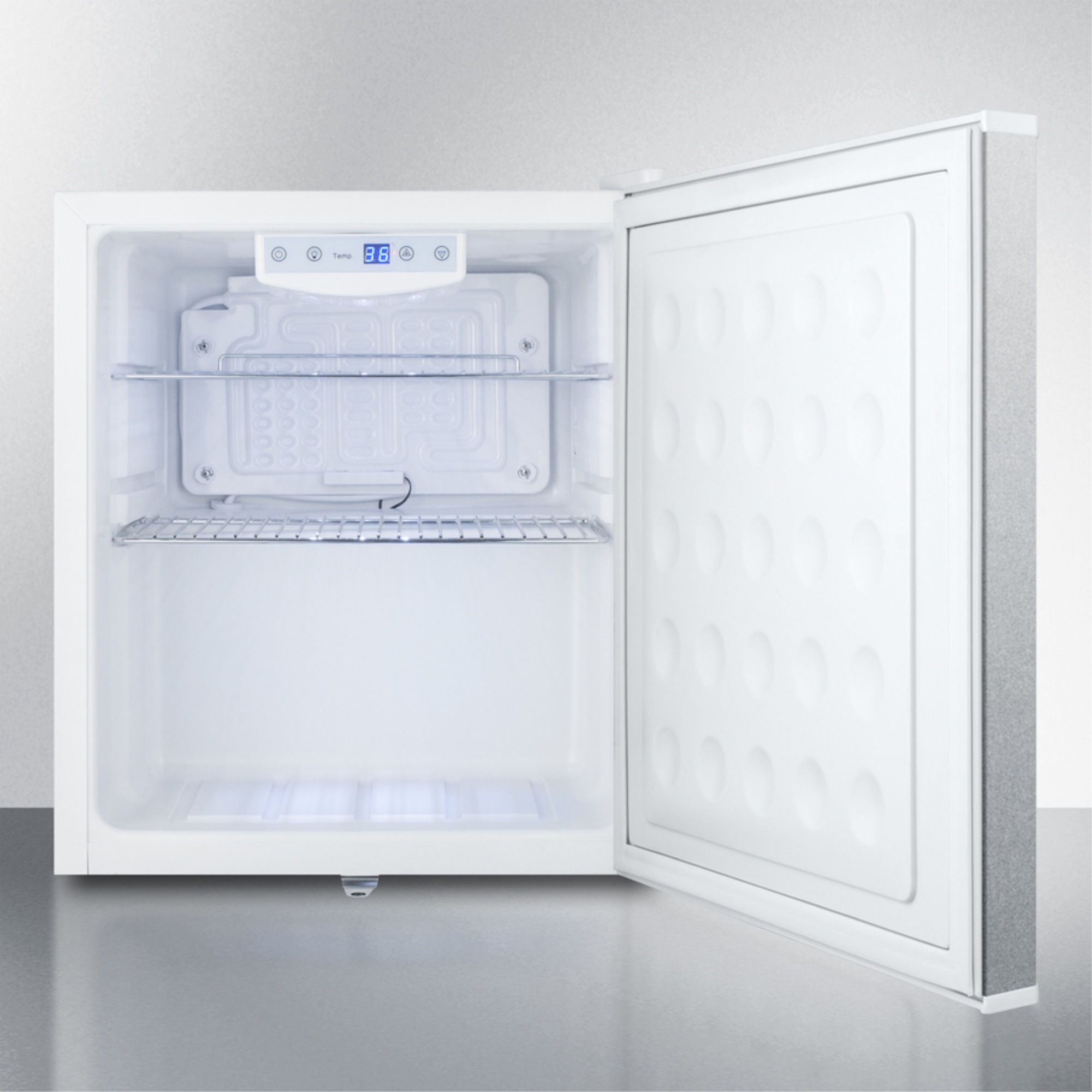 Summit Commercial Commercial style compact all-refrigerator in white with digital thermostat