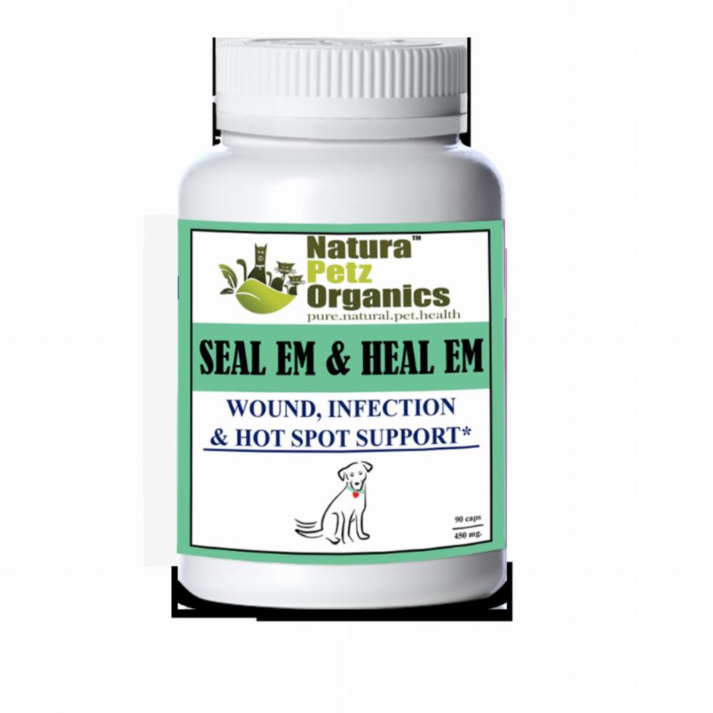 Organic Pet Systems Seal Em & Heal Em Capsules Dog Cat & Small Animal*  Wound, Infection & Hot Spot Support*