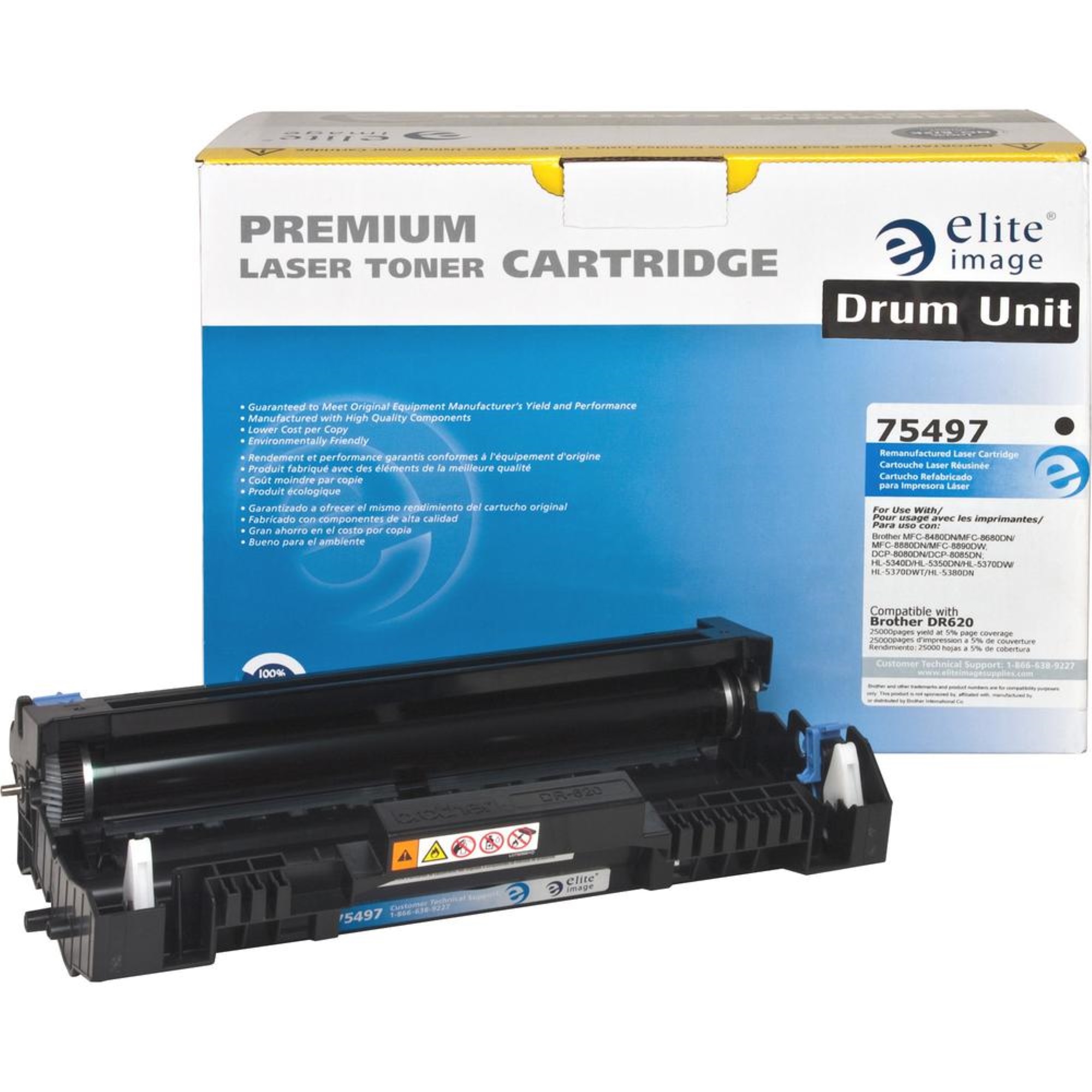 Elite Image Remanufactured Drum Cartridge Alternative For Brother DR620 - Laser Print Technology - 25000 - 1 Each
