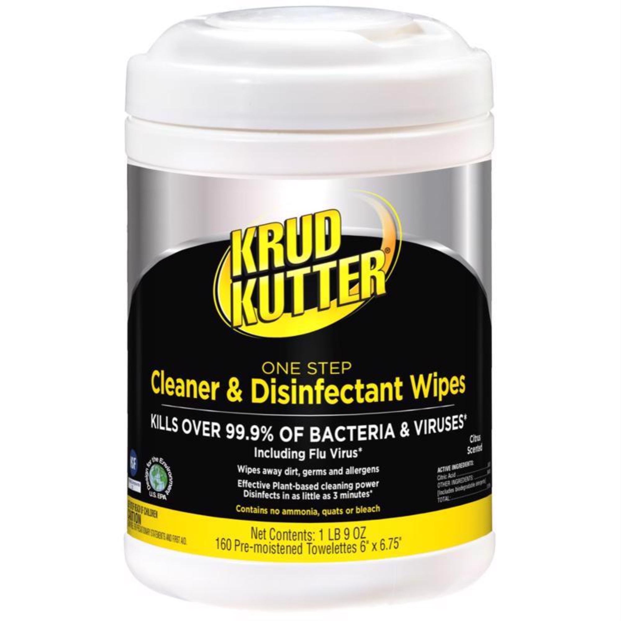 Rust-Oleum Corp Krud Kutter Pro Citrus Scent Disinfecting Wipes 160 ct 1 Pack