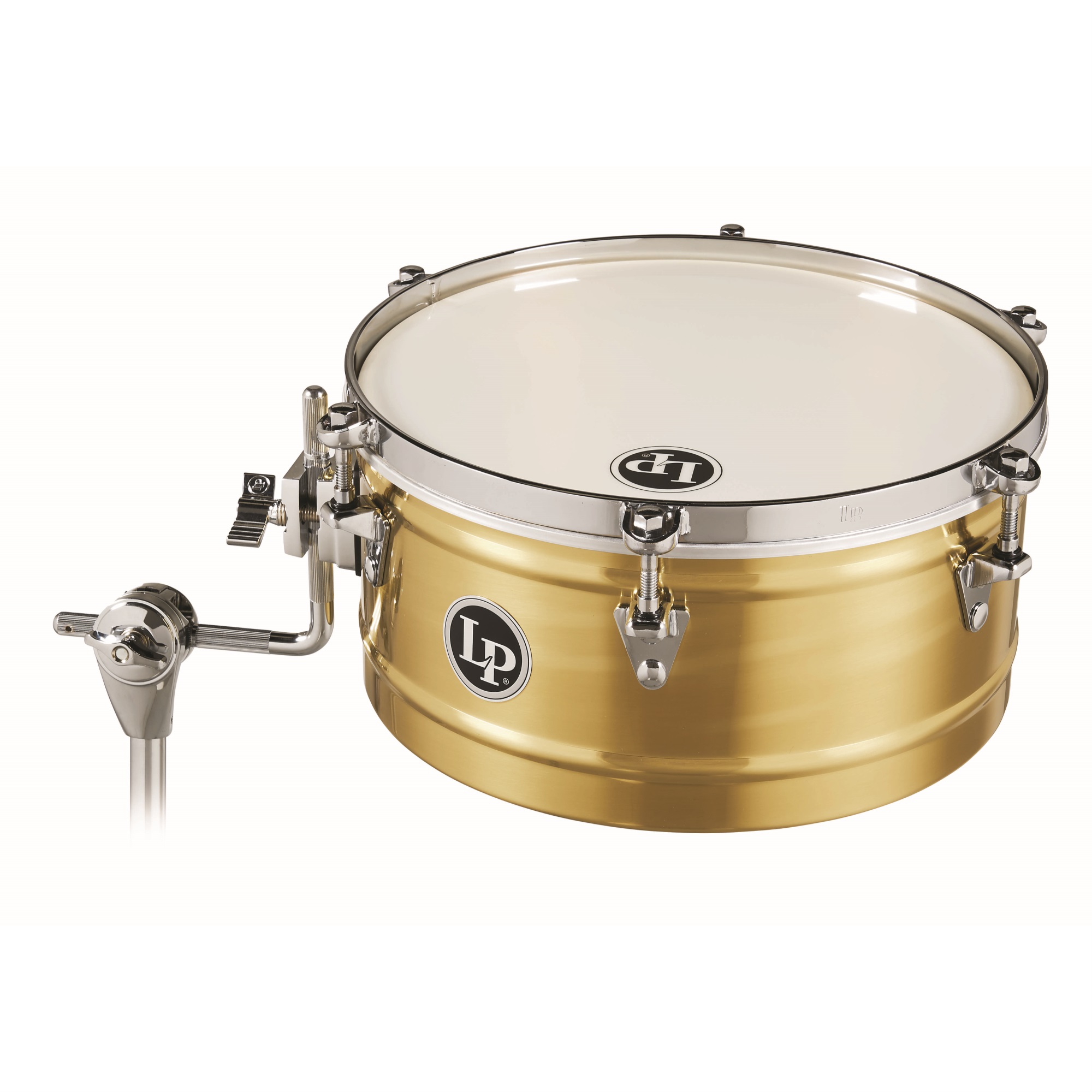 Fisher-Price 13" Brass Timbale with Chrome Hardware and Mount Bracket