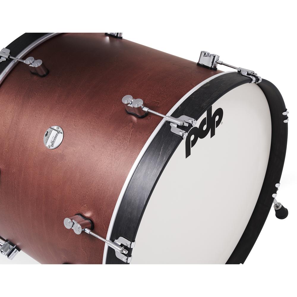 PDP Concept Classic Series 3-Piece Maple Shell Pack, Ox Blood with Ebony Hoops and Chrome Hardware; 9x13, 16x16, 14x26