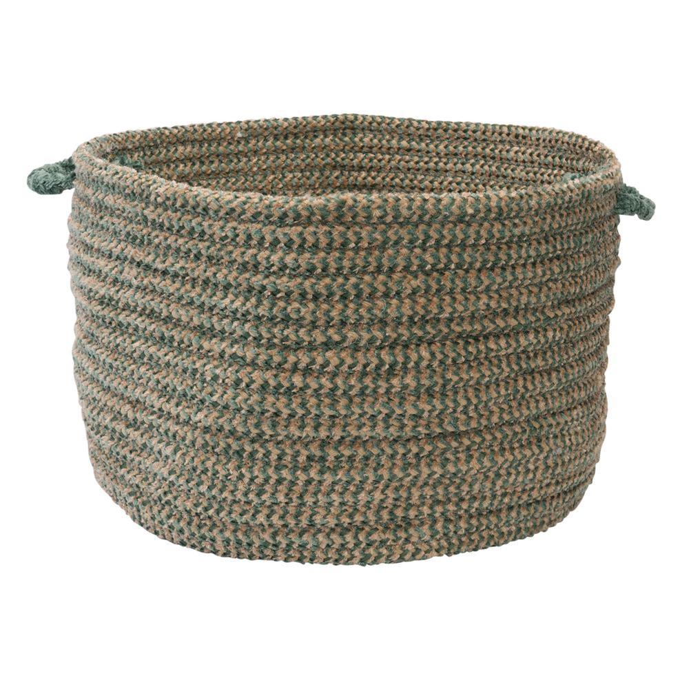 Colonial Mills Softex Check - Myrtle Green Check 18"x12" Utility Basket