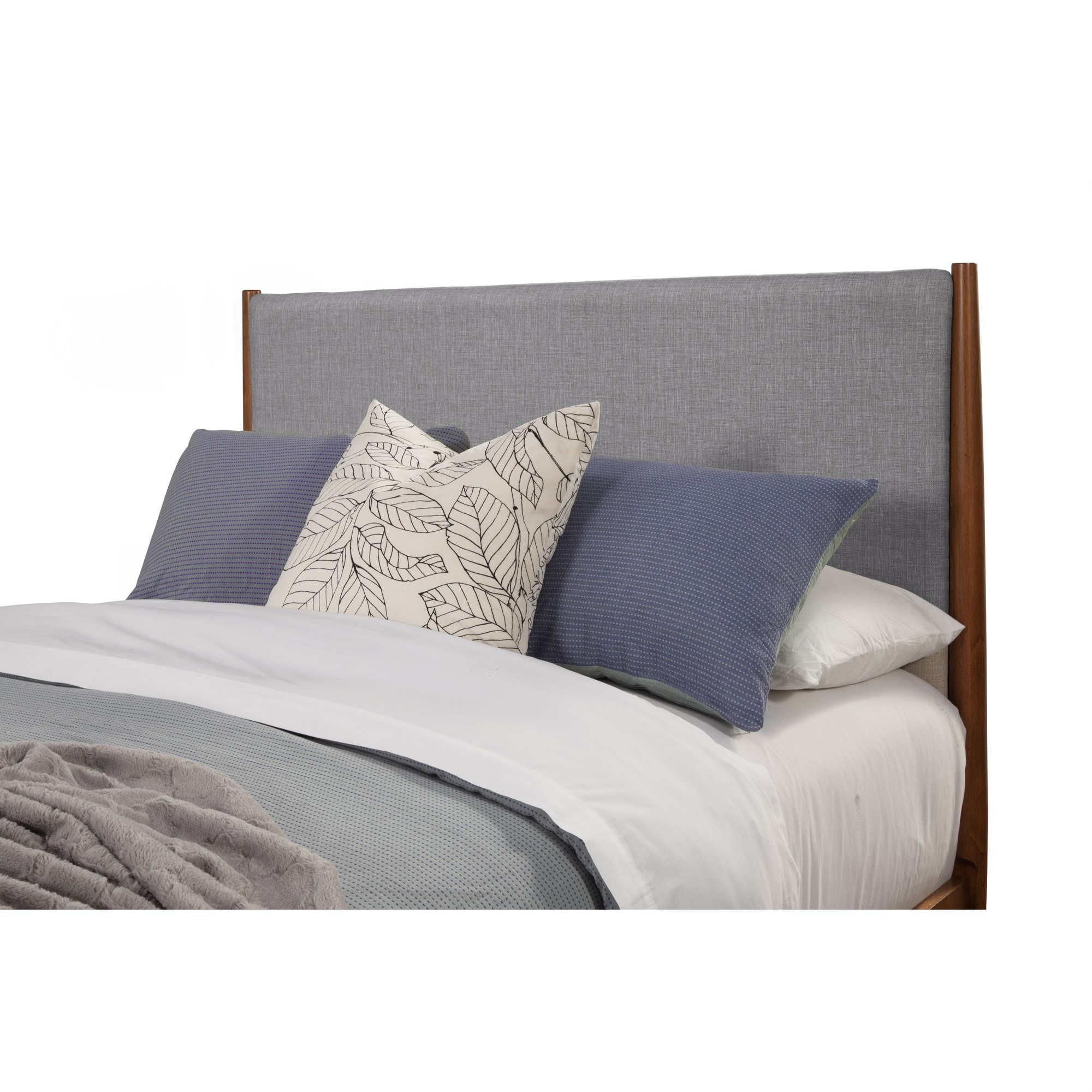 IDEAZ International LLC 1484APB Brown/Grey Contemporary Queen Panel Bed