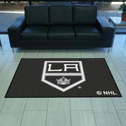Fanmats Los Angeles Kings 4X6 High-Traffic Mat with Durable Rubber Backing - Landscape Orientation