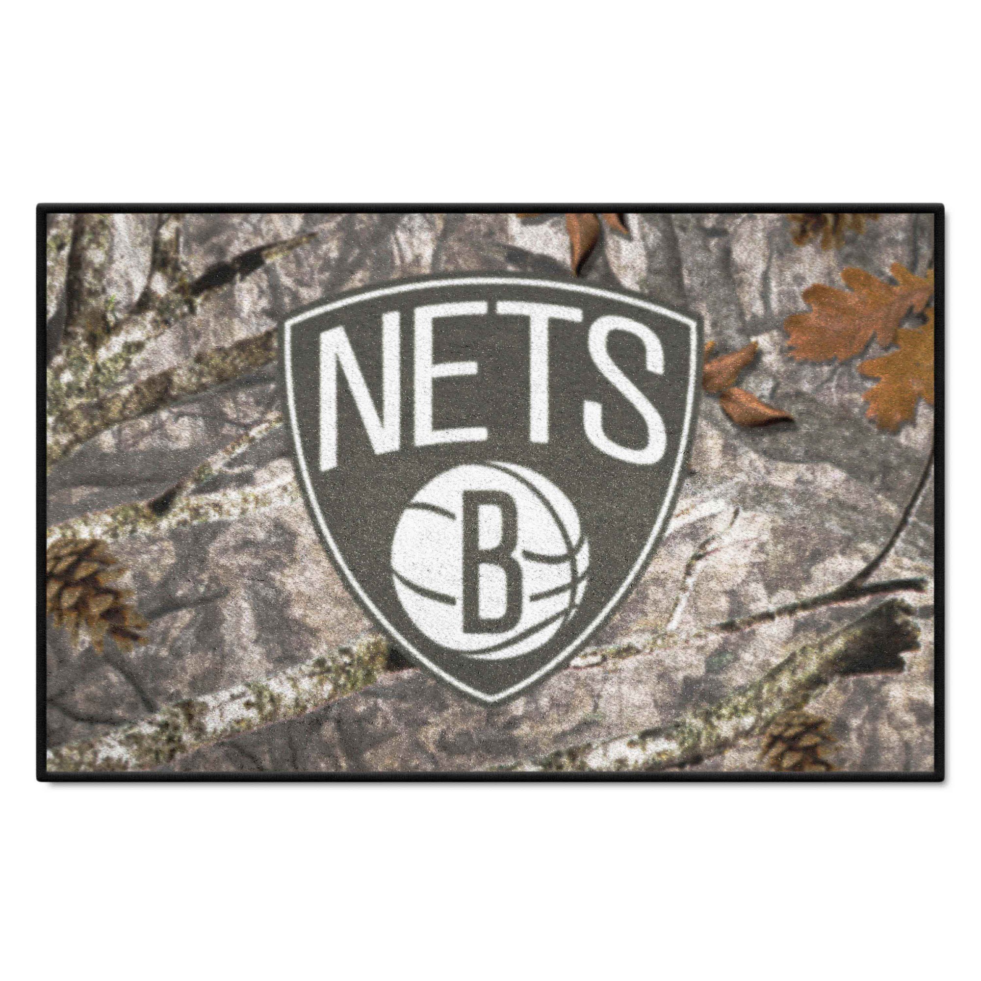 Fanmats 34370 19 x 30 in. Brooklyn Nets Camo Starter Mat Accent Rug&#44; Camo