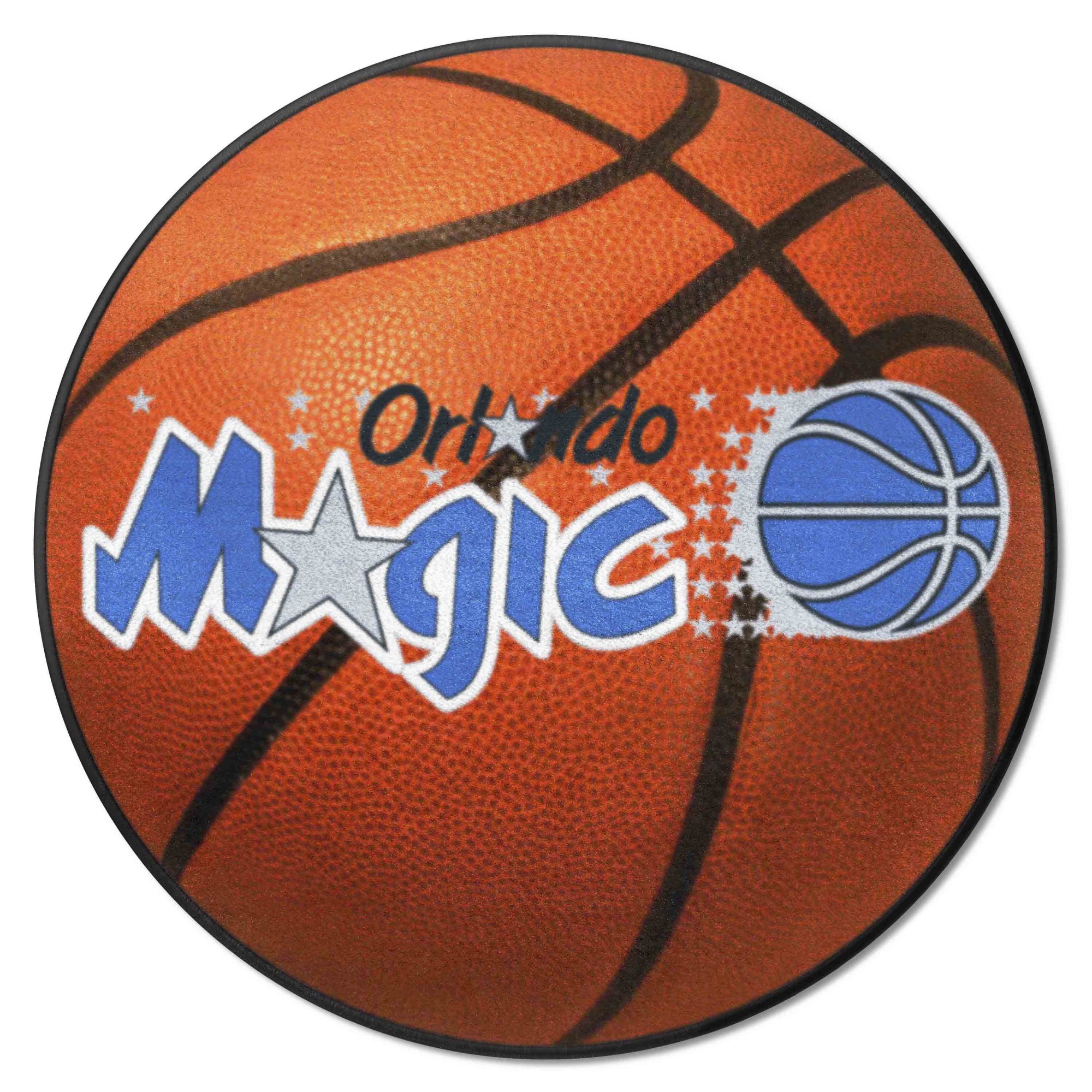 Fanmats 35359 27 in. Dia. NBA Retro Orlando Magic Basketball Rug&#44; Orange