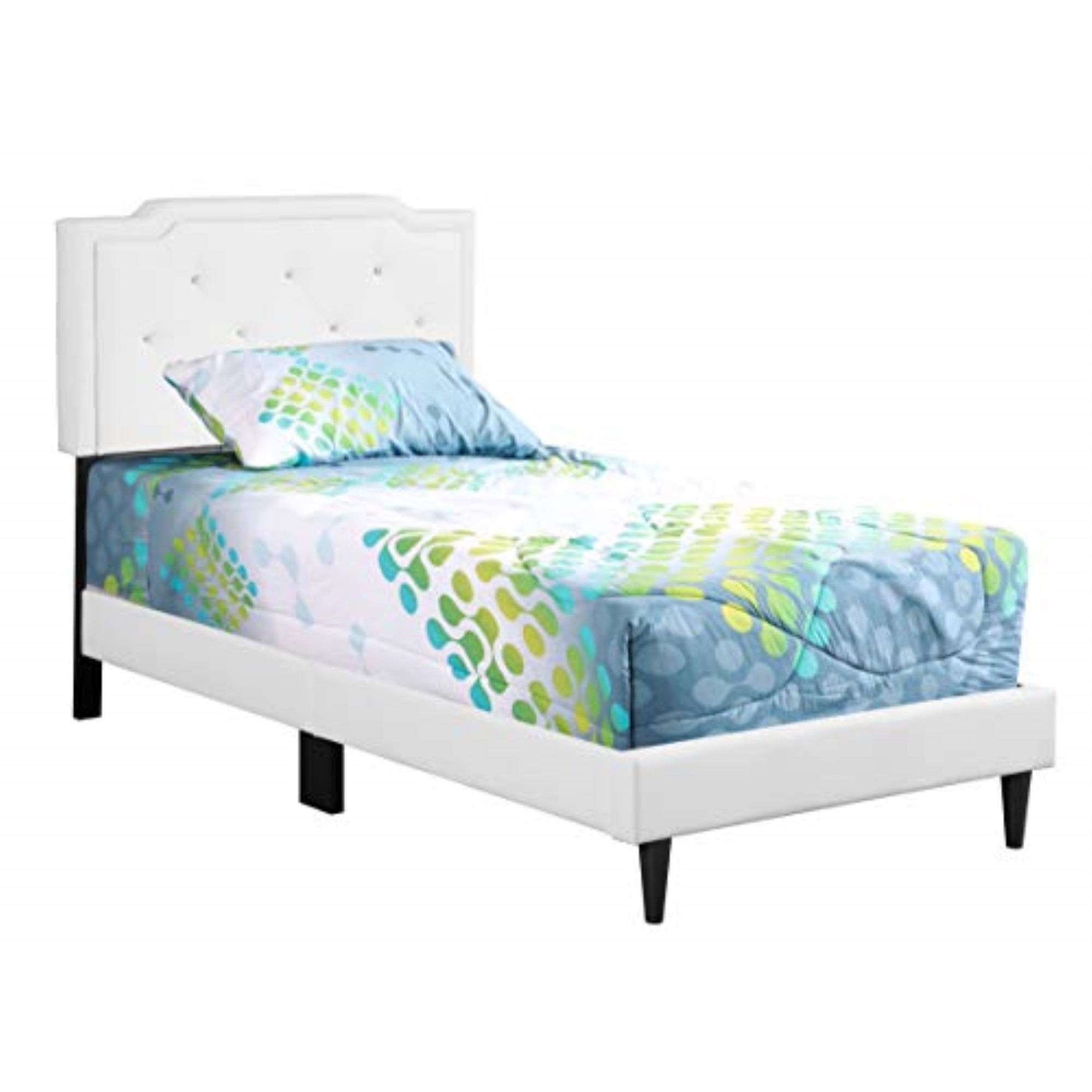 Ergode Conveniently Shipped All-in-One Bed with Headboard, Footboard, and Rails - Supports Mattress and Box Spring - Choose Twi