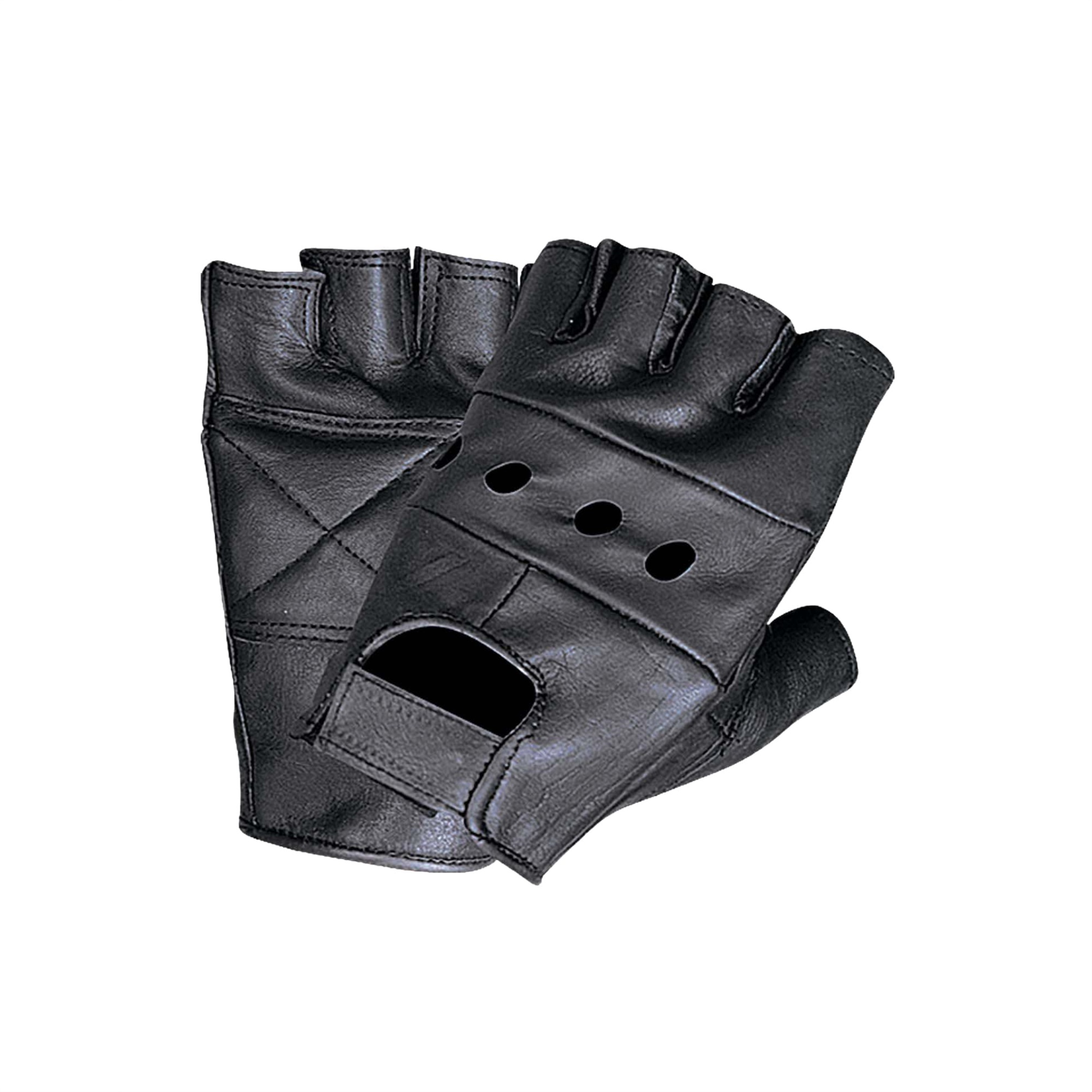 UNIK International Men's Fingerless Gloves COWHIDE ,BLK ,S