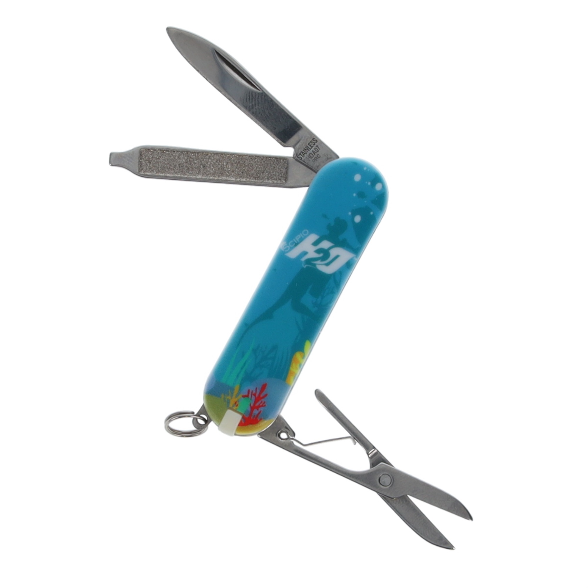 Scipio Multi-Tool Pocket Knife Item SHDA07 - Multi-Function Mini Folding Knife Novelty Keychain Ocean Theme - Tiny Multi