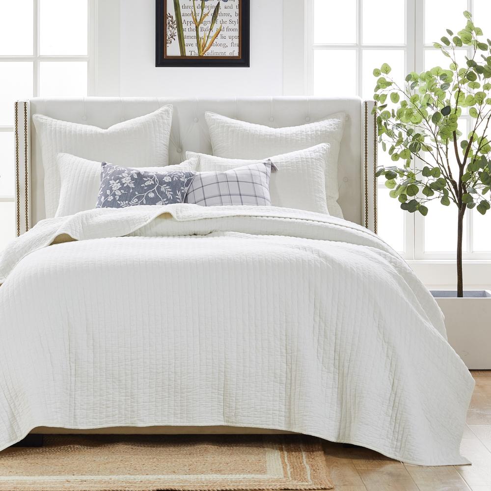 Greenland Home Fashions Monterrey Antique White Quilt Set 3-Piece King/Cal King
