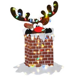 National Tree Company 47" Pre-Lit Reindeer Stuck in Chimney Decoration