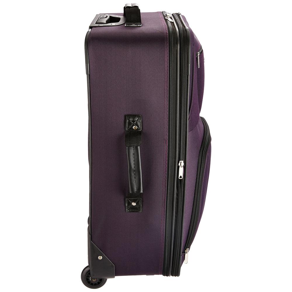 Rockland Fashion Expandable Softside Upright Luggage Set, Purple, 2-Piece (14/19)