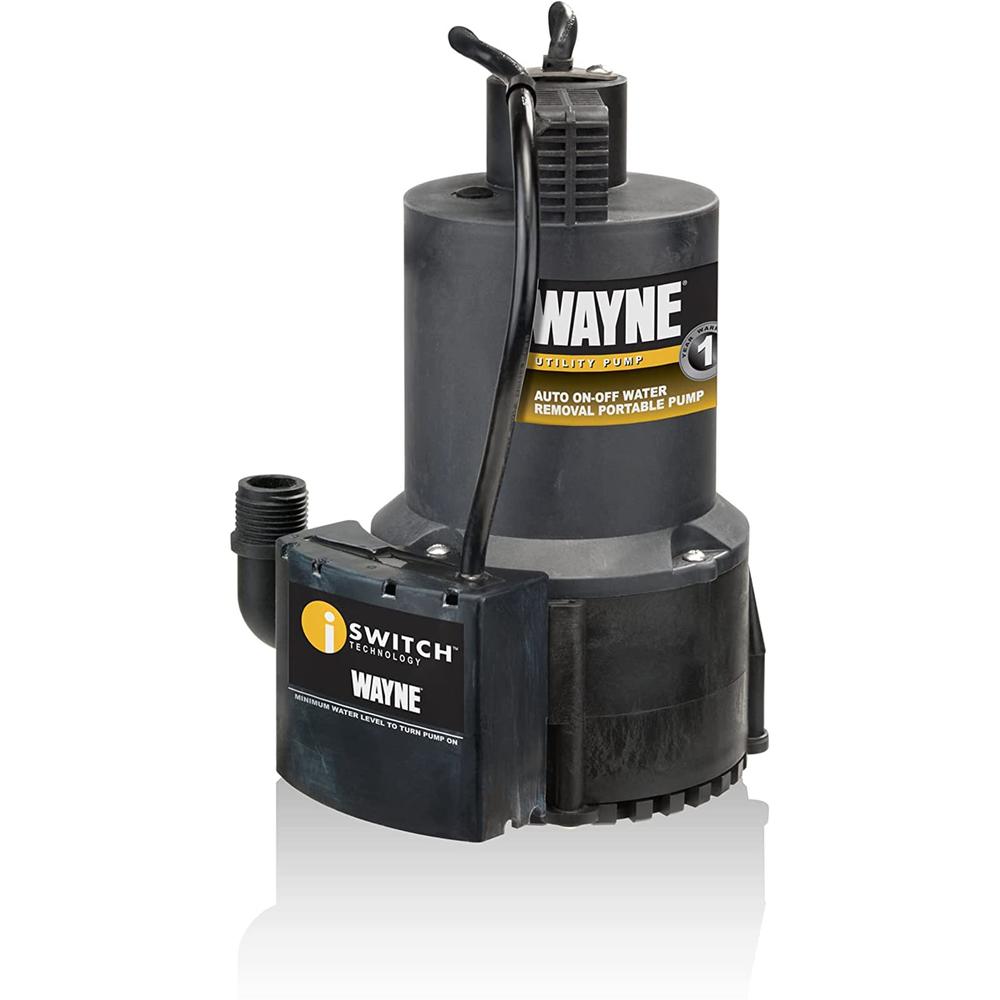 Wayne EEAUP250 1/4 HP Reinforced Thermoplastic Submersible Multi-Use Pump, 1, Black