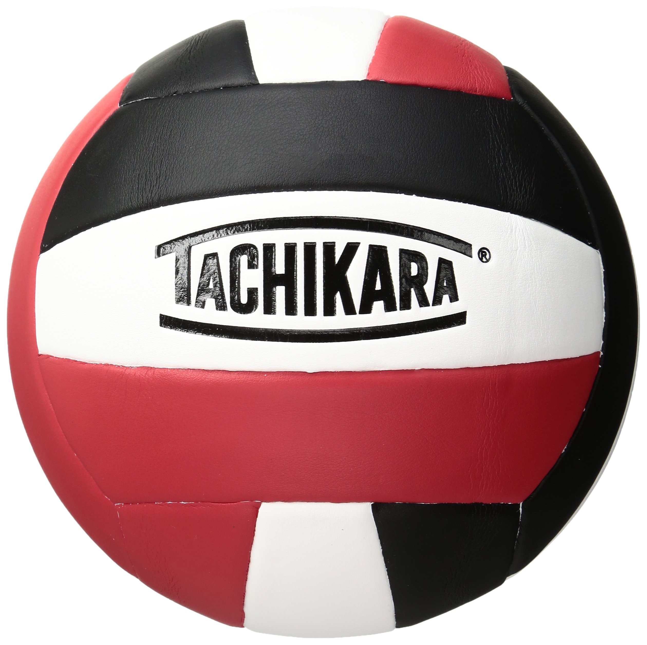 Tachikara SV18S Composite Leather Volleyball (Red White and Black)