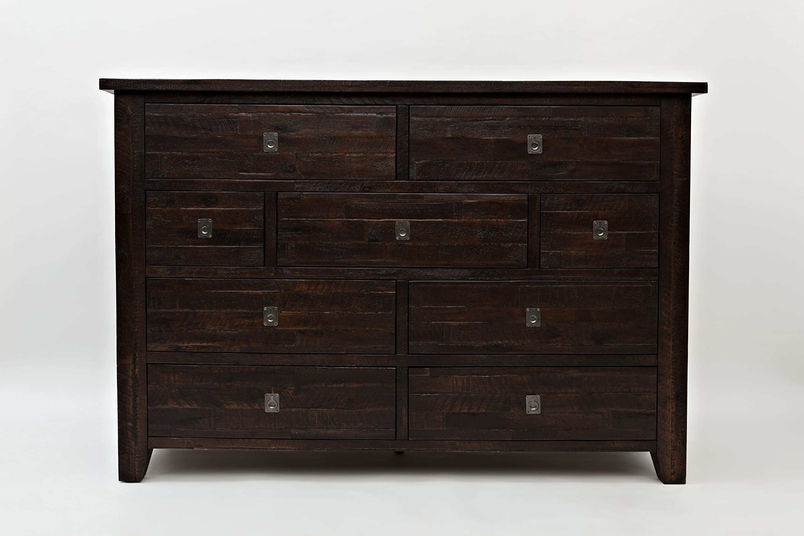 Jofran Kona Grove Distressed Rustic Solid Acacia Nine-Drawer Dresser