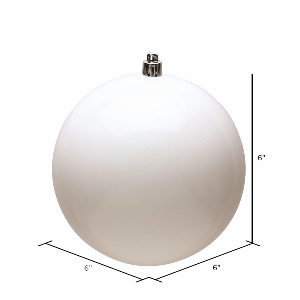 Vickerman 6" White Shiny Ball UV 4/Bag - N591511DSV