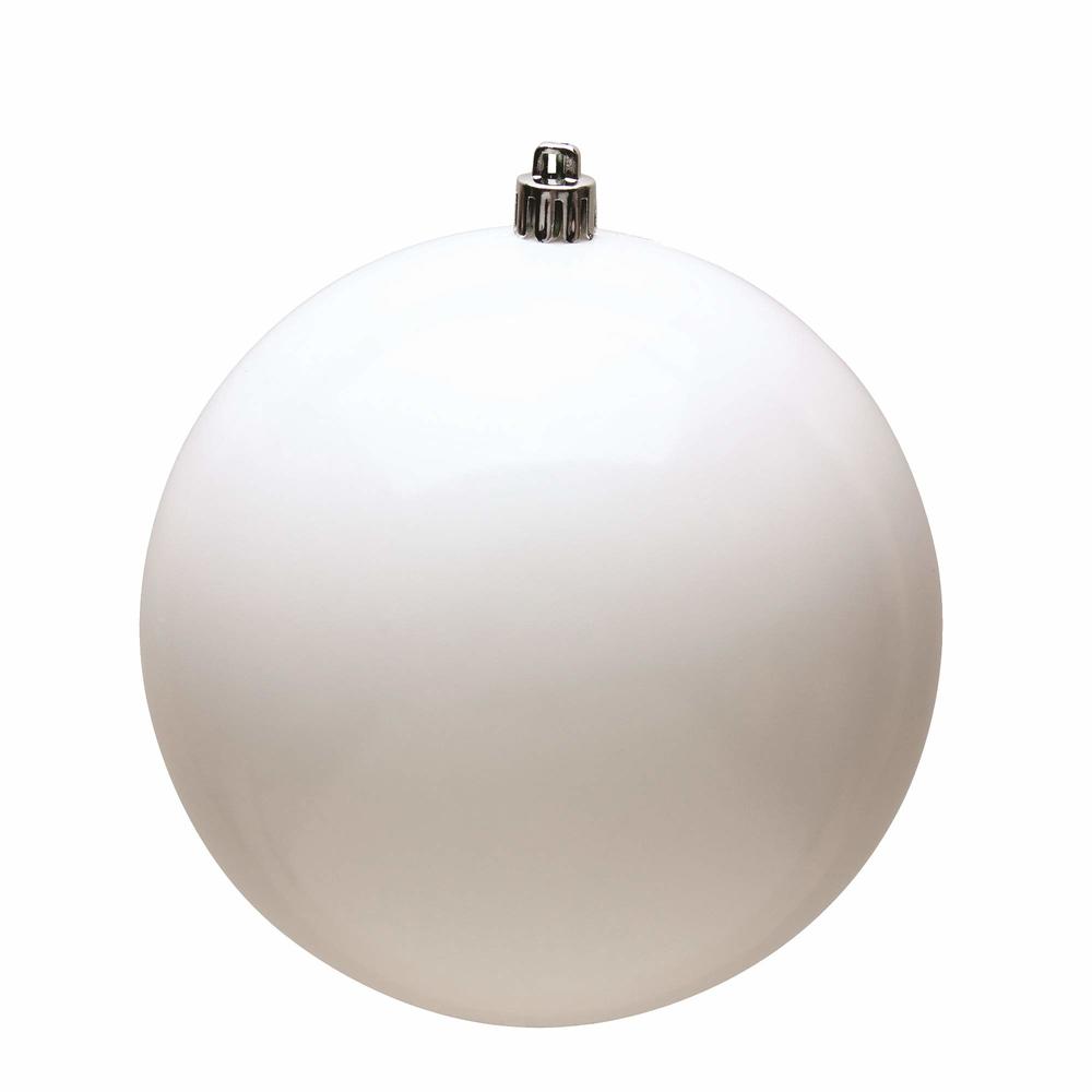 Vickerman 6" White Shiny Ball UV 4/Bag - N591511DSV