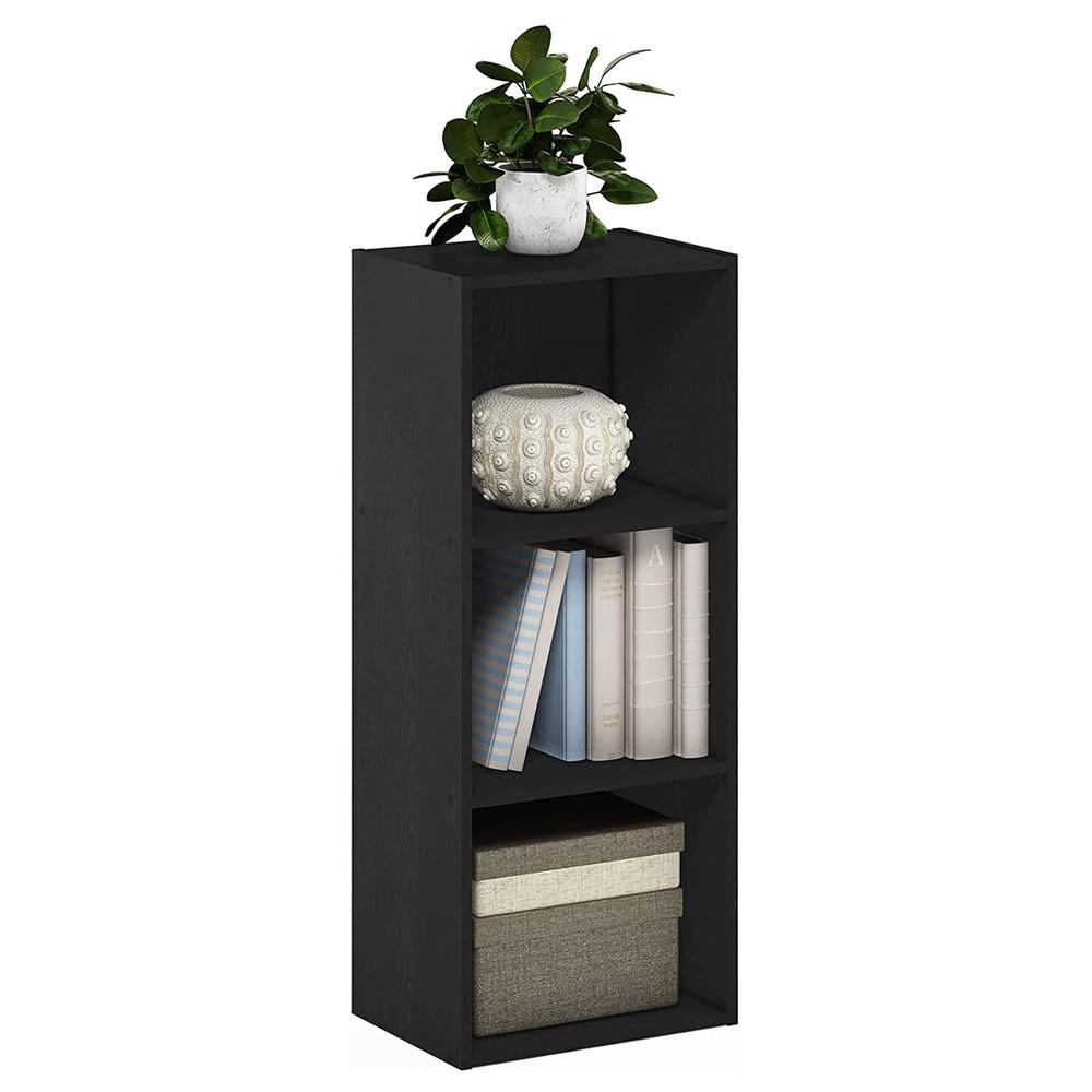 Furinno Luder 3-Tier Open Shelf Bookcase, Blackwood