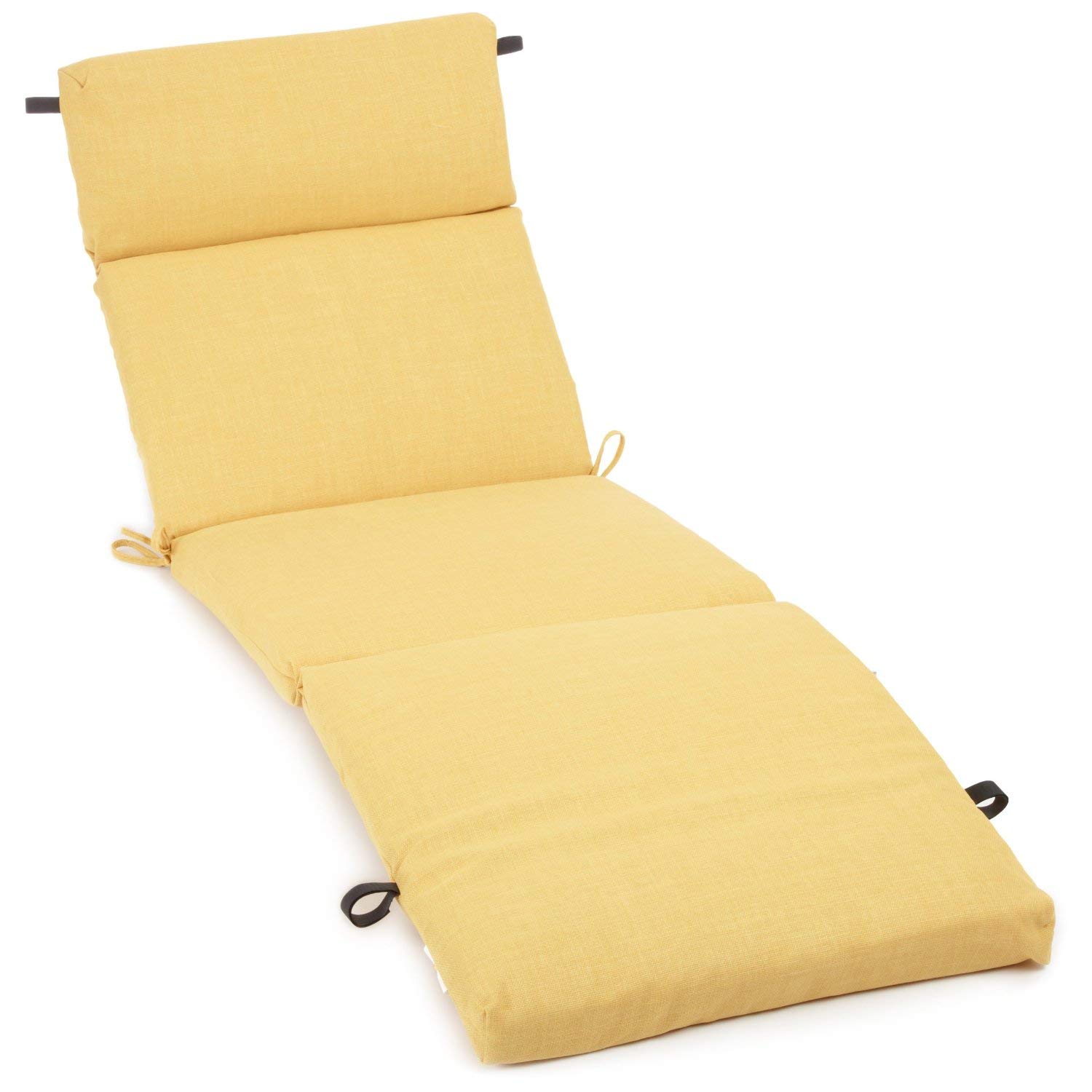 Blazing Needles 72-inch Outdoor Chasie Lounge Cushion - Lemon
