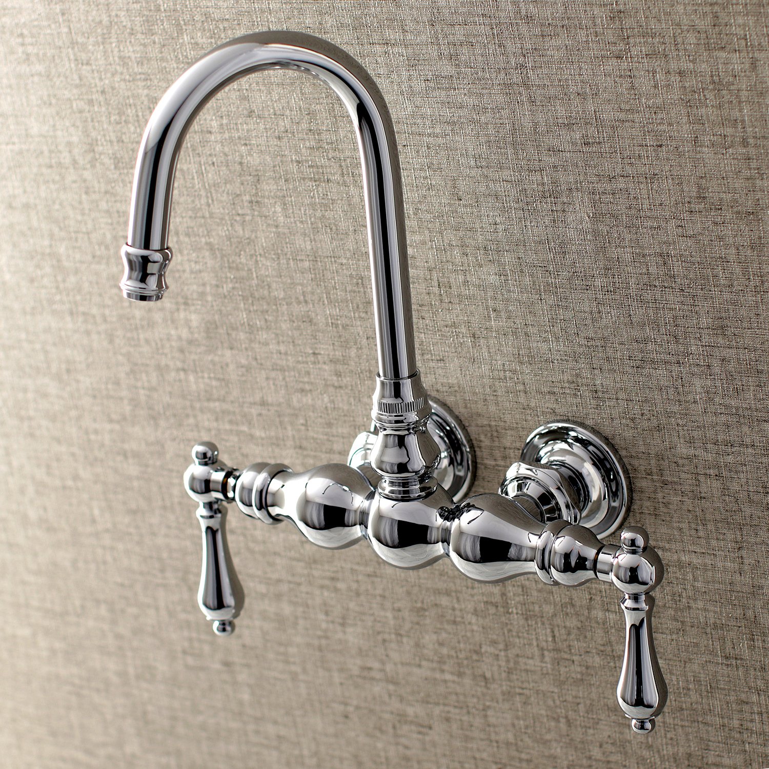 Aqua Vintage Kingston Brass AE2T1 Aqua Vintage Clawfoot Tub Faucet, 4-1/2" in Spout Reach, Polished Chrome