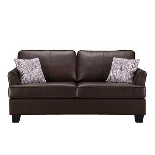leather bed hide sofa faux sleeper brown pilaster designs