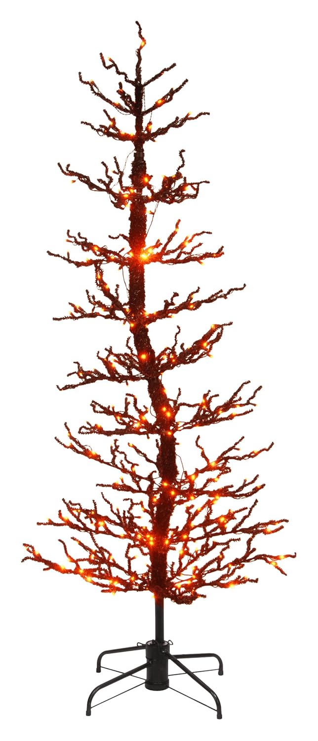National Tree Company 7 Halloween Wobble Black Hinged With 280 Low Voltage Orange LED Lights National Tree Company 7 Halloween Wobble Black Hinged With 280 Low Voltage Orange LED Lights