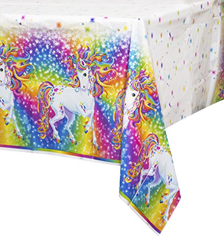 Unique Rainbow Majesty By Lisa Frank Plastic Tablecloth 84 X 54