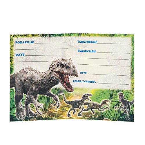 Unique Jurassic World Party Invitations 8ct