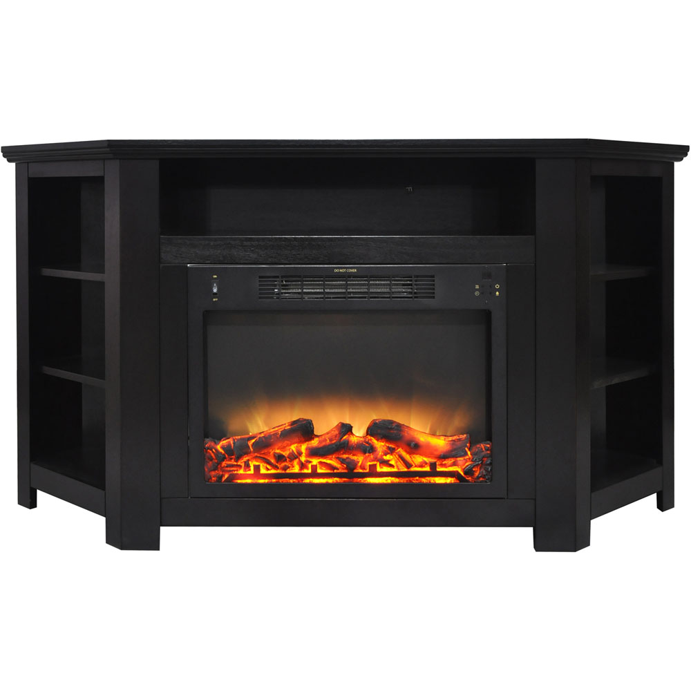 Electric Corner Fireplace Cambridge Stratford 56 In Electric Corner Fireplace Black Coffee With Enhanced Display
