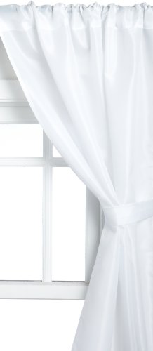 Carnation Home Fashions Carnation Home Polyester Fabric Window Curtain in White