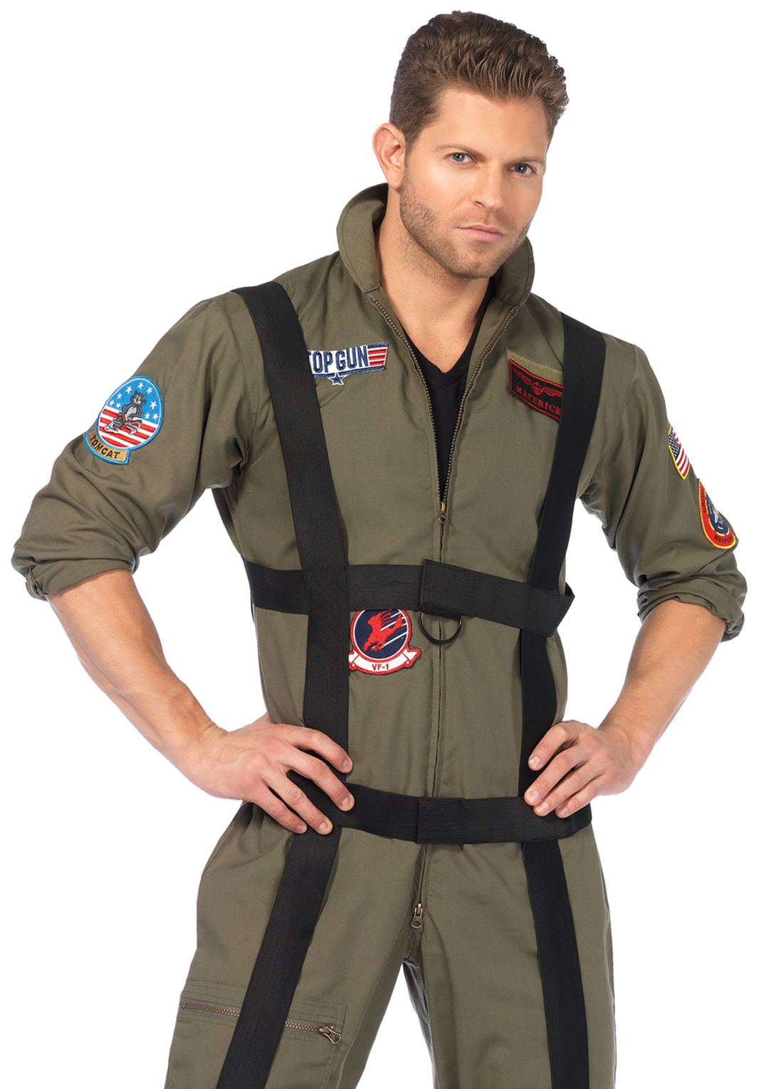 leg avenue mens top gun paratrooperolive greensmallmedium