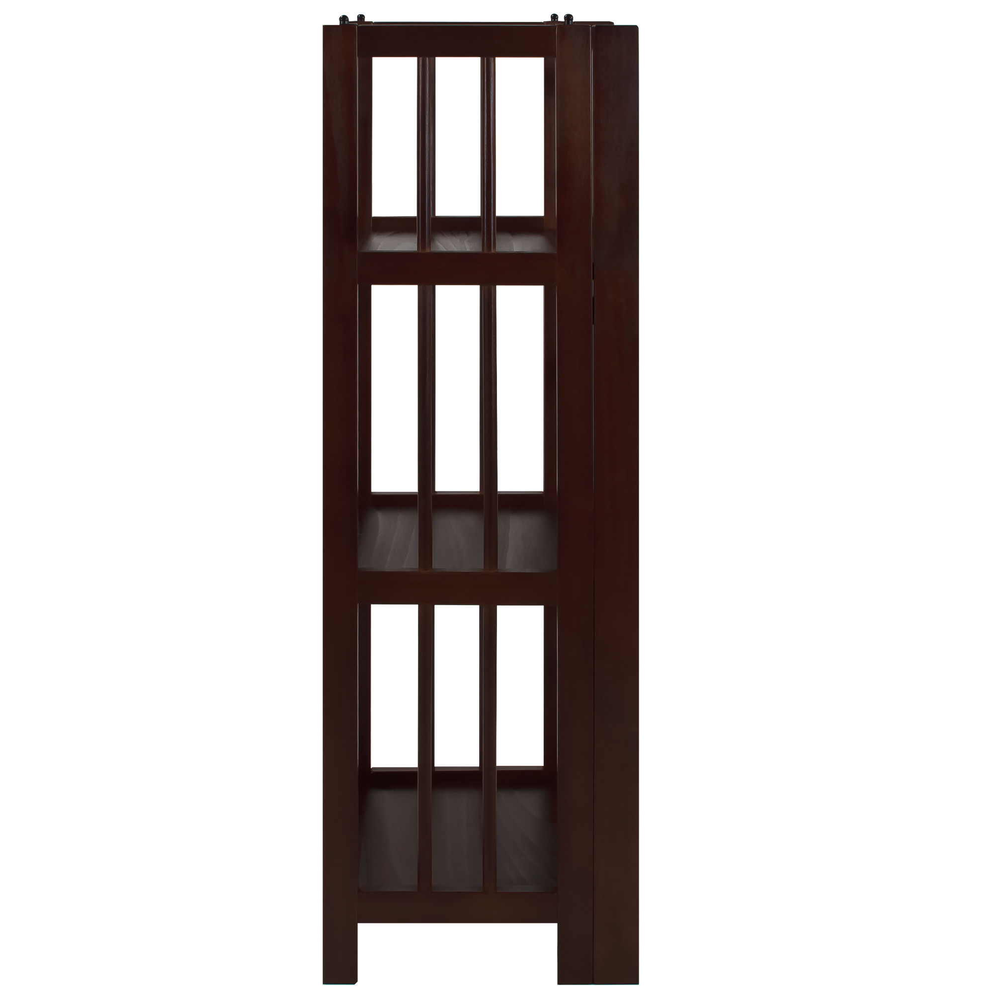 Casual Home 3 Shelf Folding Bookcase 14 Wide Walnut